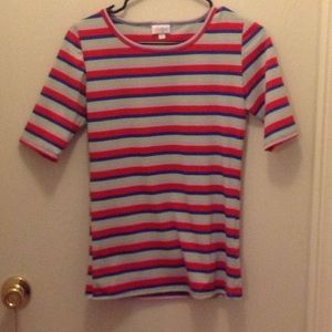 SALE NWOT S Lularoe Gigi- mint, red, blue stripes